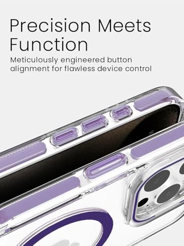 Image of MINTZZ ️ for iPhone 16 Pro Case, Compatible with MagSafe, Military-Grade Protection, Yellowing Resistant, Scratch-Resistant TPU Back, Magnetic Phone Case for iPhone 16 Pro Purple