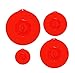 HelpCuisine® Couvercles en Silicone/couvercles d'aspiration, Couvercles universelles réalisé en silicone sans BPA, couvercles Hermétique Pour Conservation de Nourriture, lot de 4 pcs (Rouge)