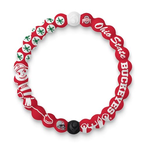 Lokai Collegiate Silicone Beaded Bracelet for Women & Men (Ohio State University Extra Large) - Stylish & Colorful Bead Bracelet Fashion Jewelry - Bangle Slide-On Style Over Wrist for Comfortable Fit