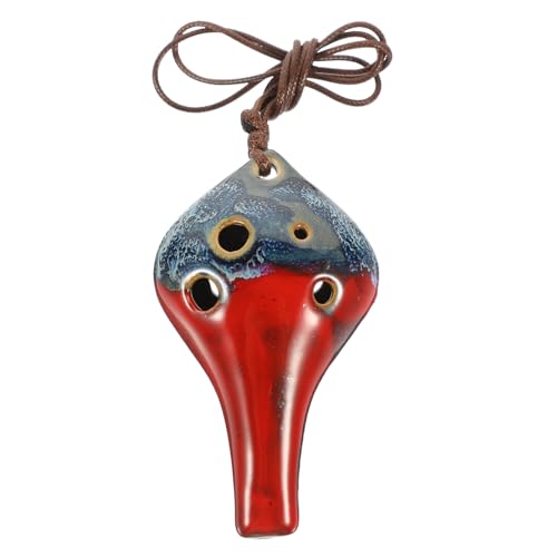 Toddmomy 6-hole Ocarina Flute Ceramic Beginner Ocarina Wind Instrument for Boys and Girls Random