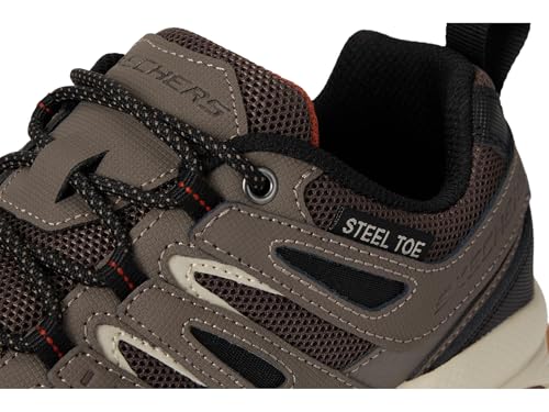 Skechers Work Skech Air Envoy Steel Toe Arcket Work Boot Mens Oxford 10 DM US TaupeBrown