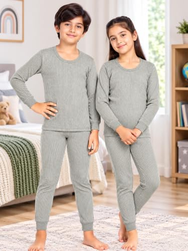 Image of Bodycare Insider Anti-Bacterial Solid Kids Thermal Top & Bottom Unisex Set