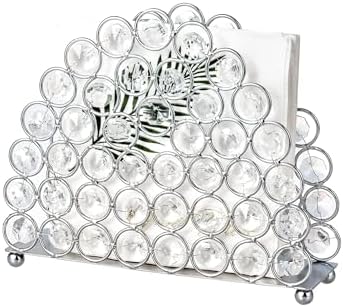 Godinger Dublin Crystal Napkin Holder Elegant Wedge-Cut Design