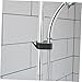 TOBBOMEY Dual Buckles Shower Tube Hook Shower Slide Bar Clamp Chrome-Plated Adjustment No Tools Required