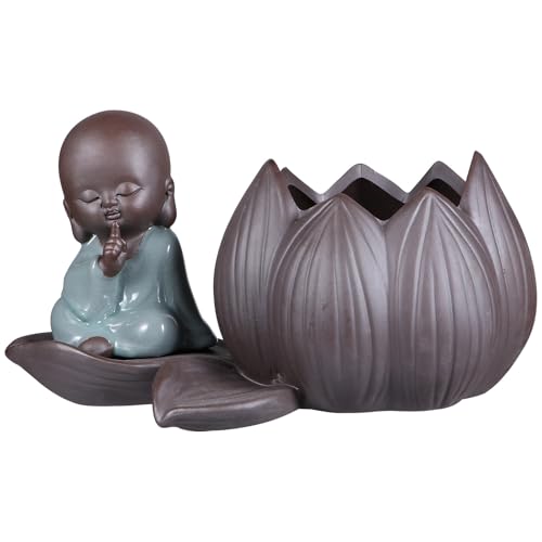Pot en céramique style zen rétro pour sublimer une table basse