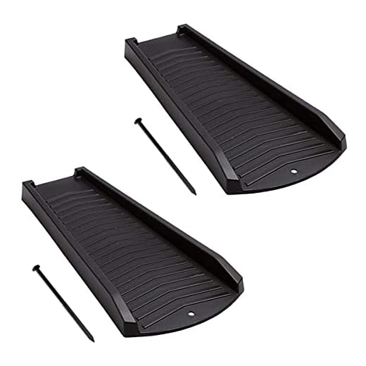 2-Pack Decorative Downspout Black Splash Block Rain Gutter Drain Extender