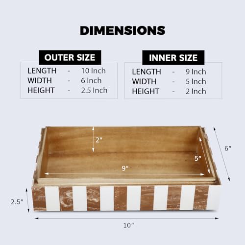 Image of Handicrafts Home Chevron Collection, Storage Organizer Decorative Box Multipurpose Gift - Chevron Brown 10x6x2.5 inch