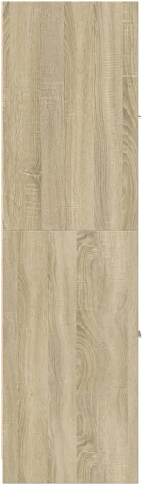 Apothecary Cabinet Tall Sonoma Oak Engineered Wood Storage Cabinet with 7 compartments for Living Room Office Home Storage Locker and Cupboard Organization