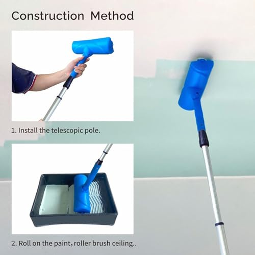 Rodillo de pintura de techo extensible para solucionar manchas en suelos 7