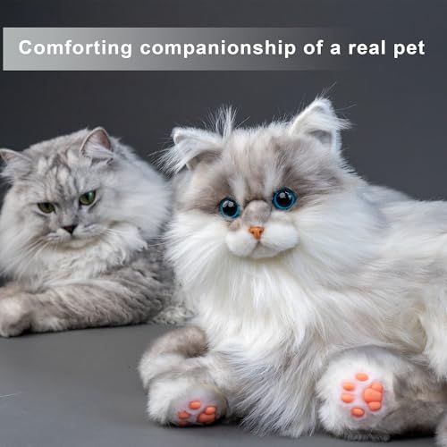 Chongker Weighted Stuffed Animals, Handmade Realistic Cat Plush Toy 3.3LBS, Lifelike Real Cat Size Companion Plush Doll by Chongker - Image 2