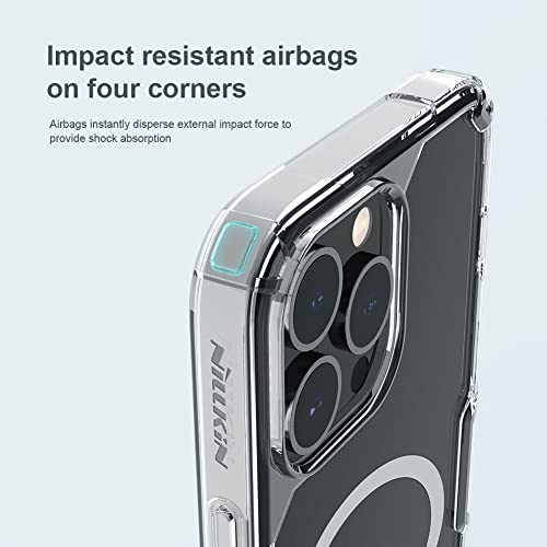 Coque TPU Magnetic pour iPhone 14 Pro Blanc compatible induction