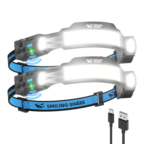 Smiling Shark TS-4 Headlamp, Dual Spotlight with 4X Floodlight &