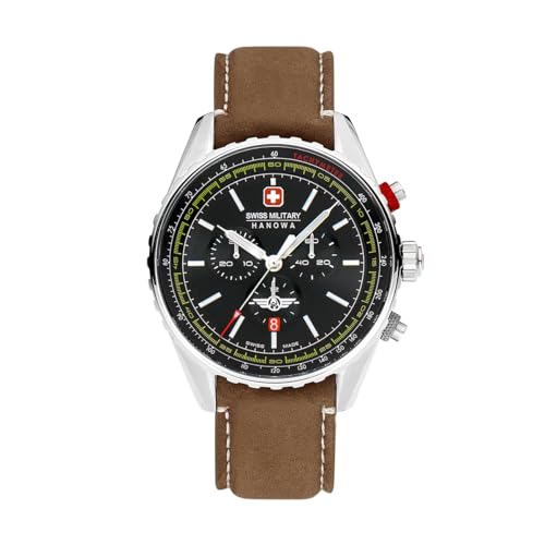 Image of Swiss Military Hanowa SMWGC0000302 - Swiss Made Round Silver Chronograph - Watch for Men