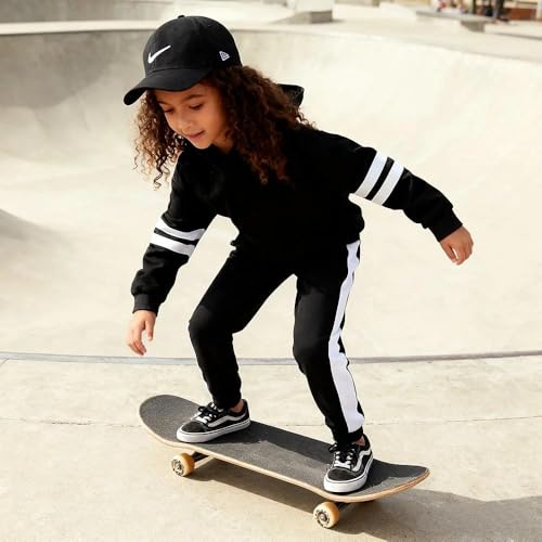 Image of 2025 Girls Sweatsuit Set Cute Hooded Sweatshirt & Jogger Pants with Pocket Casual Outfuts Set