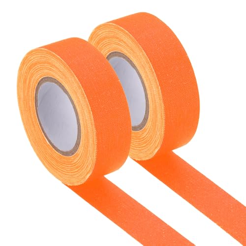 Image of PATIKIL Neon Gaffer Cloth Tape, 0.8 Inch x 65.6 Feet Colored Cotton Glow Tape Markers Fluorescent Blacklight Glow in The Dark Reflect Tape Stickers for Party Decorations, Orange
