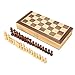 Haofy Juego de Ajedrez Magnético de Madera Juego de Mesa Plegable para Niños Principiantes Adultos