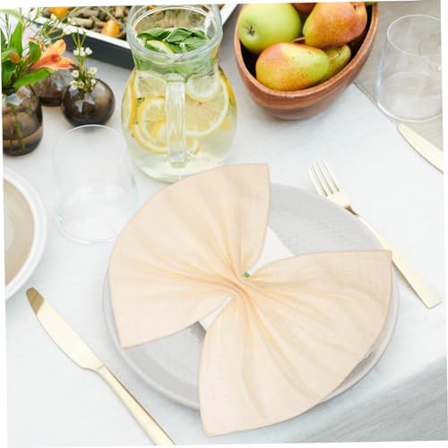 Servilletas de tela beige 40x40 cm pack x10 miniatura 6