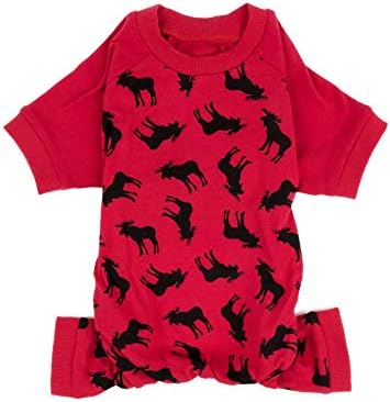 Leveret Matching Dog Pajamas Christmas Pjs 100% Cotton Moose Size X-Large