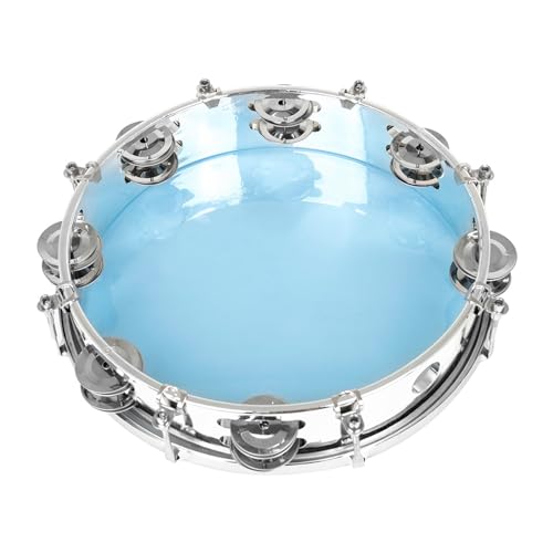 Tambourin musical rond percussion double rangée cloches métal 25,4 cm - 5