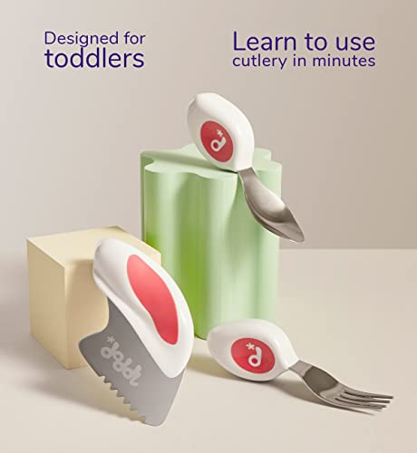 Toddler Utensil Set By Doddl, Bpa Free, Self-Feeding Utensils For Kids. 3-Piece Spoon, Fork And Knife, Learn To Use Cutlery (Magenta) #TOP1