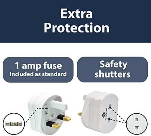Pipestation Shaver/Toothbrush Adaptor Charger Plug Heavy Duty Bathroom Socket Convertor White UK 2 Pin To 3 Pin 1A Fused - View 8