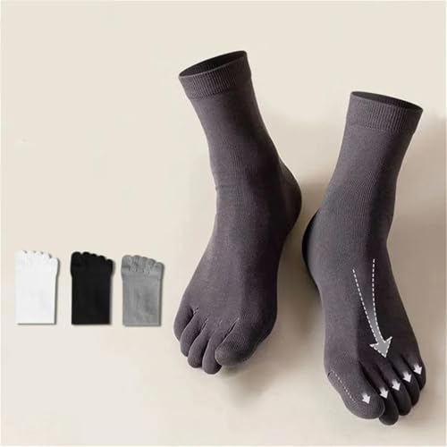 SeaISee 5 pares de meias masculinas de dedo do pé, meias atléticas com 5 dedos para corrida, esporte