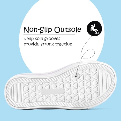 Image of K KomForme Toddler Shoes, Hook & Loop Canvas Sneakers for Boys and Girls | Slip-on, Lightweight, Comfortable
