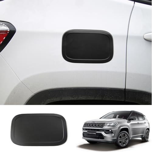 MUMAREN ジープ コンパス Jeep Compass 2017-2024に適用 フューエルリッドカバー フューエルキャップ装飾 給油口装飾カバー アルミニウム合金製 防水、防汚、防錆、耐摩擦 取付簡単 おしゃれ コンパスカスタム パーツ 外装 アクセ