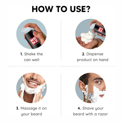 Image of MENZ Shaving Foam For Men 418gm | Shaving Foam With long lasting Fresh Fragracne Menthol Foam With Tea Tree oil vitamin E (Pack Of 1)