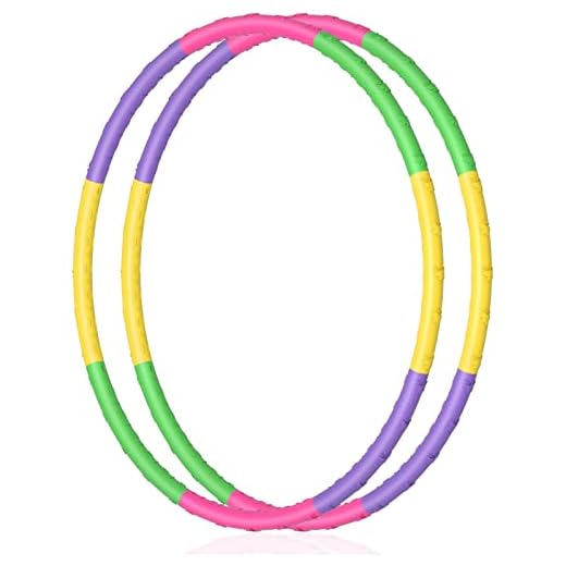 2 Pack Toy Color Hoop Kids, Detachable Weighted Kid Sport Hoop Toys for Kids Size Adjustable Butterfly Design Adjustable Hoop Kids Party Games, Dog Agility Equipment, Thanksgiving, Christmas Decor
