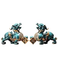 Amazon.co.jp: 貔貅 一対 ペア ヒキュウ 風水 置物 招財 金運アップ