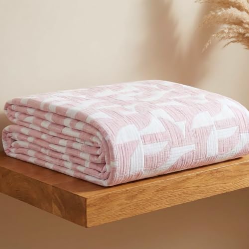 SLEEP ZONE Twin/Twin XL Quilt Set, Cotton Blend Bedding, Pink Bedspread - image 4