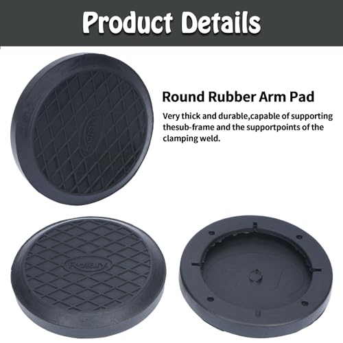 Image of 4 Pack Car Round Rubber Arm Pads, Heavy Duty Car Lift Accessories Arm Pads for Auto Truck Hoist, Hoist Pads Automotive, Rubber Lifting Pads(125x20mm)