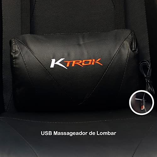 Cadeira Gamer Ktrok ProSeat Giratória Retrátil - Preta