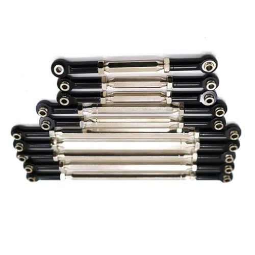 RC�J�[�����P�[�W For TRAX-4 1/10 RC �N���[���[�J�[ �A�b�v�O���[�h�p�[�c �X�e�A�����O�����N���b�h�Z�b�g 10�� �A���~���� �z�C�[���x�[�X(Black)