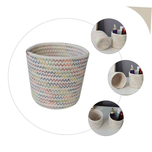 Cesta de almacenamiento para evitar el desorden de escritorio con cuerda tejida 5