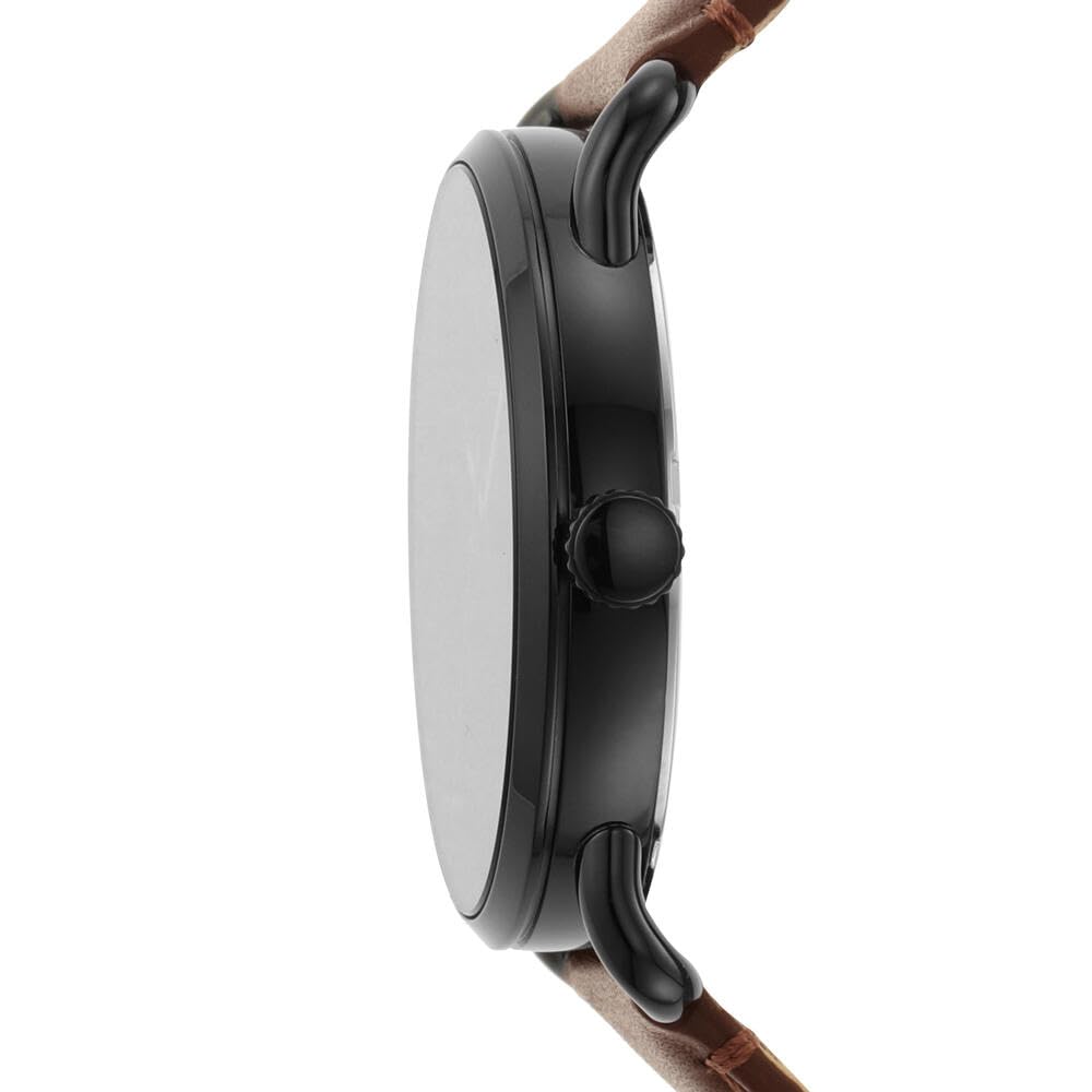 Fossil Copeland Herrenuhr, Quarz-Dreizeigerwerk mit Lederarmband