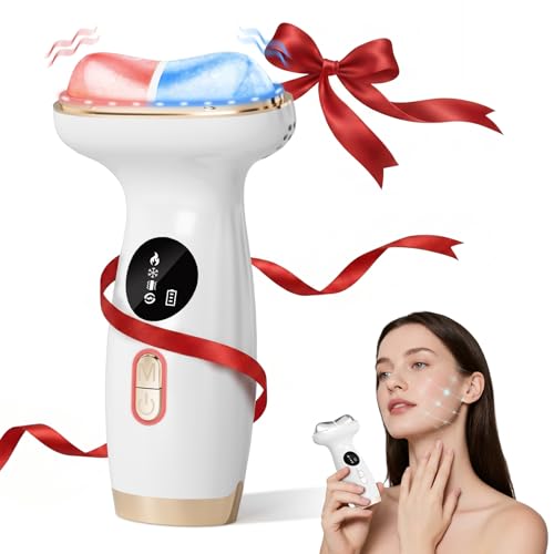 Red Light for Face & Neck Beauty Massager, 7-in-1 LED Gua Sha Sculptor,Microcurrent,Vibration for Face Neck Eye Lifting,Wrinkles,Puffiness,Firming Puffiness & Firming Skincare Tool Women's Day Gifts