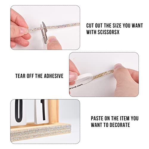 Nastri di strass, strisce di strass di cristallo