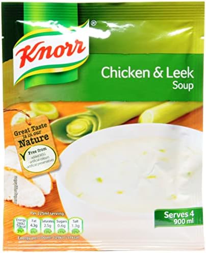 Knorr Super Chicken Noodle Soup Mix packet soup free from artificial colours and preservatives quick and easy 12x 51 g (48 servings)