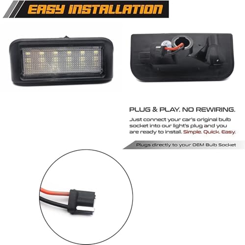 Luces matricula LED sin error Canbus para Fiat Scudo 2007-2016 5