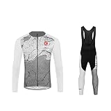 UGLY FROG Neue Männer Radfahren Langarm Radfahren Jacken Winter with Fleece Road Bike MTB Top + Lange Hose mit Gel PAD Langarm Spring Bike Set