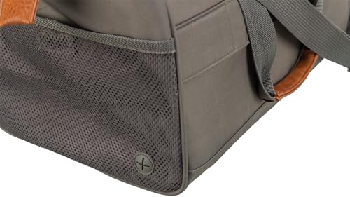 TRIXIE Transporttasche Finlay für Hunde in grau – praktische Tragetasche zum Transportieren deines Vierbeiners – komfortabel für Hund und Träger – 28909