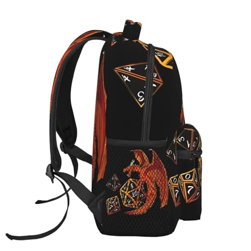 Dungeonss Game Backpack Dragons Backpack Casual Travel Daypack Laptop Bag for Men and Women4
