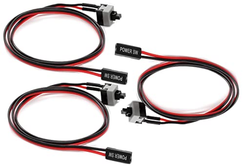 Image of TAAPSEE Power Switch Cable Desktop PC ATX ATX PC Computer Motherboard Power Cable Switch On /Off /Reset Button Computer Cable (3 PACK)