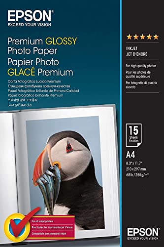 Epson - EPS042155 - Premium Glossy Photo Paper - A4 - 210 x 297 mm - 15 Feuilles