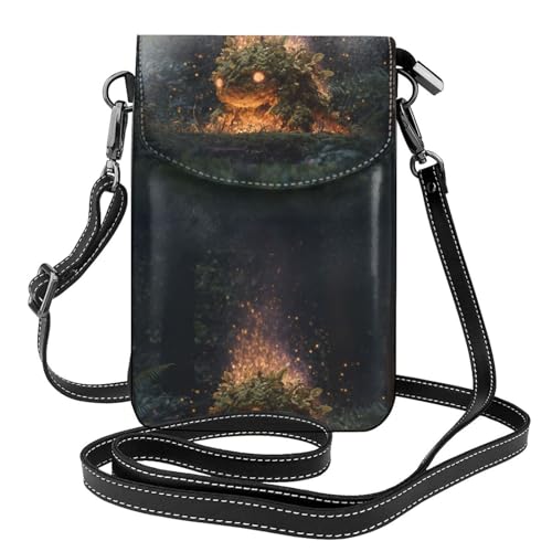 Sac à bandoulière en cuir idée cadeau femme motif monstre ludique