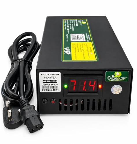 Image of Lithium Battery charger71.4 6 amper with Digital dispaly auto cutpff for E-scooty E-rikshwa (71.4 Volt 6 amper)