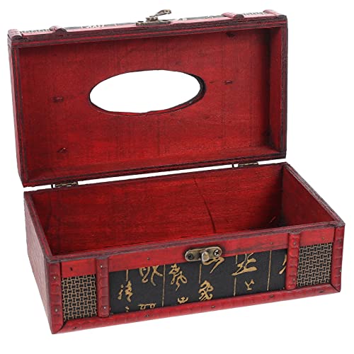 Alipis Retro Tissue Box Holder Elegant Plywood Napkin Organizer for Home Decor Stylish Desktop Accessory Simple and Design for Easy Tissue Access