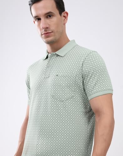 Image of Monte Carlo Men's Regular Fit T-Shirt | Printed Design | Collar Neck Button Closure | Half Sleeves Casual Fashion Wear Tshirt for Men's (Pack of 1)